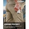imageCQR Mens Lightweight Vent Hiking Pants WaterResistant amp Breathable Sports Outdoor Athletic Pants with Elastic WaistAscend Crux Alamo Khaki
