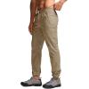 imageCQR Mens Lightweight Vent Hiking Pants WaterResistant amp Breathable Sports Outdoor Athletic Pants with Elastic WaistAscend Crux Alamo Khaki