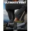 imageCQR Mens Lightweight Vent Hiking Pants WaterResistant amp Breathable Sports Outdoor Athletic Pants with Elastic WaistAscend Crux Black