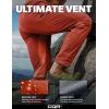 imageCQR Mens Lightweight Vent Hiking Pants WaterResistant amp Breathable Sports Outdoor Athletic Pants with Elastic WaistAscend Crux Burnt Orange