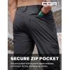 imageCQR Mens Lightweight Vent Hiking Pants WaterResistant amp Breathable Sports Outdoor Athletic Pants with Elastic WaistAscend Peak Carbon Grey