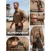 imageCQR Mens Long Sleeve Tactical Shirts Ripstop Military Work Shirts UPF 50 Breathable Button Down Outdoor Hiking ShirtSupervisor Cougar
