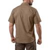 imageCQR Mens Short Sleeve Tactical Shirts UPF 50 Ripstop Military Work Shirts Breathable Button Down Outdoor Hiking ShirtJourneyman Cougar