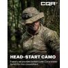 imageCQR Mens Tactical Boonie Hat Breathable Packable Sun Hat for Hunting Hiking Fishing Shooting and Outdoor ActivitiesRecon Utility Camo