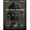 imageCQR Mens Tactical Combat Shirt 14 Zip Long Sleeve Breathable Military BDU Training Top for Shooting Hunting Range UseRaider Charcoal