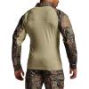 imageCQR Mens Tactical Combat Shirt 14 Zip Long Sleeve Breathable Military BDU Training Top for Shooting Hunting Range UseRaider Hunting Camo