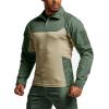 imageCQR Mens Tactical Combat Shirt 14 Zip Long Sleeve Breathable Military BDU Training Top for Shooting Hunting Range UseRaider Pro Green Kelp