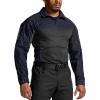 imageCQR Mens Tactical Combat Shirt 14 Zip Long Sleeve Breathable Military BDU Training Top for Shooting Hunting Range UseRaider Pro Operator Navy