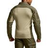 imageCQR Mens Tactical Combat Shirt 14 Zip Long Sleeve Breathable Military BDU Training Top for Shooting Hunting Range UseRaider Pro Soil Green
