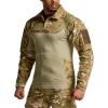 imageCQR Mens Tactical Combat Shirt 14 Zip Long Sleeve Breathable Military BDU Training Top for Shooting Hunting Range UseRaider Pro Utility Camo