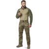imageCQR Mens Tactical Combat Shirt 14 Zip Long Sleeve Breathable Military BDU Training Top for Shooting Hunting Range UseRaider Soil Green