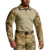 imageCQR Mens Tactical Combat Shirt 14 Zip Long Sleeve Breathable Military BDU Training Top for Shooting Hunting Range UseRaider Utility Camo