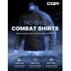 imageCQR Mens Tactical Combat Shirt 14 Zip Long Sleeve Breathable Military BDU Training Top for Shooting Hunting Range UseTac Chill Charcoal