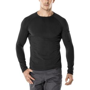 imageCQR Mens Tactical Combat Shirt 14 Zip Long Sleeve Breathable Military BDU Training Top for Shooting Hunting Range UseTacti Dri Black