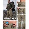 imageCQR Mens Quick Dry Tactical Pants Water Resistant Outdoor Pants Lightweight Stretch Cargo Work Hiking PantsRocky Alpine WBelt Tan