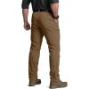 imageCQR Mens Quick Dry Tactical Pants Water Resistant Outdoor Pants Lightweight Stretch Cargo Work Hiking PantsRocky WBelt Hazelnut