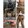 imageCQR Mens Quick Dry Tactical Pants Water Resistant Outdoor Pants Lightweight Stretch Cargo Work Hiking PantsRocky WBelt Hazelnut