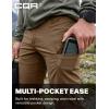 imageCQR Mens Quick Dry Tactical Pants Water Resistant Outdoor Pants Lightweight Stretch Cargo Work Hiking PantsRocky WBelt Hazelnut