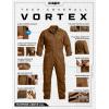 imageCQR Mens Tactical Ripstop ZipFront Coverall Lightweight Durable Utility Work Jumpsuit for Mechanics and TechniciansVortex Copper Brown