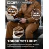 imageCQR Mens Tactical Ripstop ZipFront Coverall Lightweight Durable Utility Work Jumpsuit for Mechanics and TechniciansVortex Copper Brown