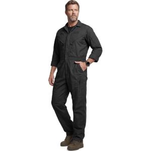 imageCQR Mens Tactical Ripstop ZipFront Coverall Lightweight Durable Utility Work Jumpsuit for Mechanics and TechniciansVortex Black