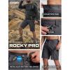 imageCQR Mens Quick Dry Stretch Hiking Cargo Shorts Lightweight Water Resistant Tactical Casual Golf amp Outdoor with PocketsRocky Aero Flex Jet Grey