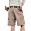 imageCQR Mens Quick Dry Stretch Hiking Cargo Shorts Lightweight Water Resistant Tactical Casual Golf amp Outdoor with PocketsZero Tundra