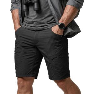 imageCQR Mens Quick Dry Stretch Hiking Cargo Shorts Lightweight Water Resistant Tactical Casual Golf amp Outdoor with PocketsRocky Aero Flex Black