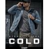 imageCQR Mens Lightweight Warm Insulated Jacket Windproof Water Resistant Winter Active Coat for Hiking Work Outdoor TacticalFrame Shadow Grey  Stone Blue