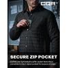 imageCQR Mens Lightweight Warm Insulated Jacket Windproof Water Resistant Winter Active Coat for Hiking Work Outdoor TacticalLayer Black