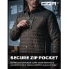 imageCQR Mens Lightweight Warm Insulated Jacket Windproof Water Resistant Winter Active Coat for Hiking Work Outdoor TacticalLayer Shadow Grey  Tundra
