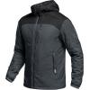 imageCQR Mens Lightweight Warm Insulated Jacket Windproof Water Resistant Winter Active Coat for Hiking Work Outdoor TacticalVeil Black  Shadow Grey