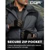 imageCQR Mens Lightweight Warm Insulated Jacket Windproof Water Resistant Winter Active Coat for Hiking Work Outdoor TacticalVeil Black  Shadow Grey