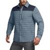 imageCQR Mens Lightweight Warm Insulated Jacket Windproof Water Resistant Winter Active Coat for Hiking Work Outdoor TacticalLayer Navy  Stone Blue