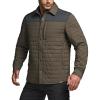 imageCQR Mens Lightweight Warm Insulated Jacket Windproof Water Resistant Winter Active Coat for Hiking Work Outdoor TacticalLayer Shadow Grey  Tundra