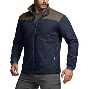 imageCQR Mens Lightweight Warm Insulated Jacket Windproof Water Resistant Winter Active Coat for Hiking Work Outdoor TacticalFrame Tundra  Navy