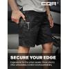 imageCQR Mens Stretch Utility Shorts Lightweight Quick Dry Casual Shorts Hiking Golf Cargo Shorts with Zipper PocketsSedona Camo Utility Camo Black