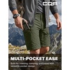 image:imageCQR Mens Quick Dry Stretch Hiking Cargo Shorts Lightweight Water Resistant Tactical Casual Golf amp Outdoor with PocketsRocky Aero Flex Fuscous Green