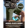image:imageCQR Mens Quick Dry Stretch Hiking Cargo Shorts Lightweight Water Resistant Tactical Casual Golf amp Outdoor with PocketsRocky Aero Flex Fuscous Green