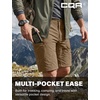 image:imageCQR Mens Quick Dry Stretch Hiking Cargo Shorts Lightweight Water Resistant Tactical Casual Golf amp Outdoor with PocketsRocky Aero Flex Hazelnut