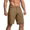 image:imageCQR Mens Quick Dry Stretch Hiking Cargo Shorts Lightweight Water Resistant Tactical Casual Golf amp Outdoor with PocketsRocky Aero Flex Hazelnut