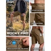 image:imageCQR Mens Quick Dry Stretch Hiking Cargo Shorts Lightweight Water Resistant Tactical Casual Golf amp Outdoor with PocketsRocky Aero Flex Hazelnut