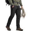 image:imageCQR Mens Quick Dry Tactical Pants Water Resistant Outdoor Pants Lightweight Stretch Cargo Work Hiking PantsRocky Alpine WBelt Black