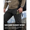 image:imageCQR Mens Quick Dry Tactical Pants Water Resistant Outdoor Pants Lightweight Stretch Cargo Work Hiking PantsRocky Alpine WBelt Black