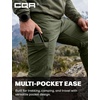 image:imageCQR Mens Quick Dry Tactical Pants Water Resistant Outdoor Pants Lightweight Stretch Cargo Work Hiking PantsRocky WBelt Fuscous Green