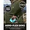 image:imageCQR Mens Quick Dry Tactical Pants Water Resistant Outdoor Pants Lightweight Stretch Cargo Work Hiking PantsRocky WBelt Fuscous Green