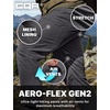 image:imageCQR Mens Quick Dry Tactical Pants Water Resistant Outdoor Pants Lightweight Stretch Cargo Work Hiking PantsRocky WBelt Jet Grey