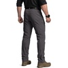 image:imageCQR Mens Quick Dry Tactical Pants Water Resistant Outdoor Pants Lightweight Stretch Cargo Work Hiking PantsRocky WBelt Jet Grey