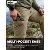 image:imageCQR Mens Quick Dry Tactical Pants Water Resistant Outdoor Pants Lightweight Stretch Cargo Work Hiking PantsRocky WBelt Tan