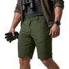 image:imageCQR Mens Quick Dry Stretch Hiking Cargo Shorts Lightweight Water Resistant Tactical Casual Golf amp Outdoor with PocketsRocky Aero Flex Fuscous Green
